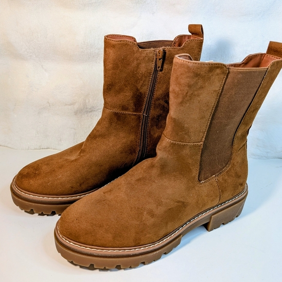 Sun + Stone Shoes - ✨ Burkleef Cognac Ankle Boots – Size 10 (New in Box) ✨